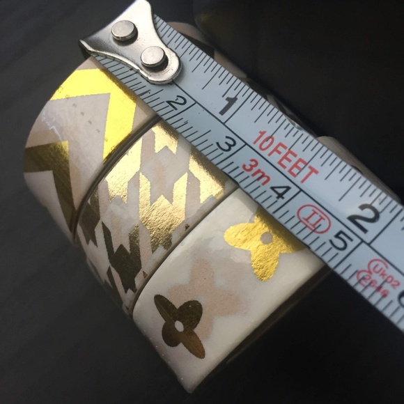 3 Gold Metallic Masking Tape - Planner Tape - Picture 2 of 7